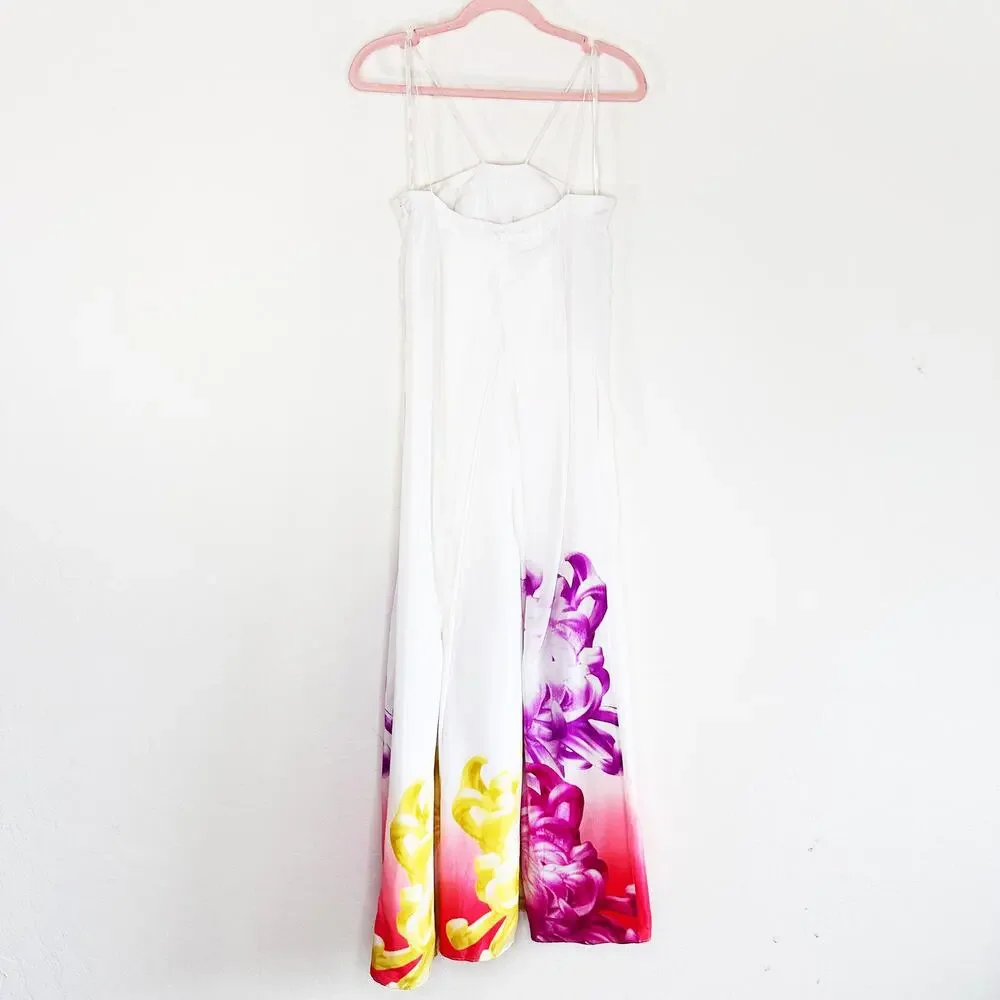 Diane Von Furstenberg Annie Sleeveless Floral Printed Pleated Silk Maxi Dress 0 - Picture 5 of 13